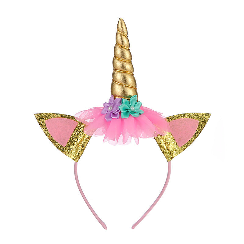 Unicorn Headband Halloween Child Headband Birthday Festival Party Baby Hair Accessories Headdress Unicorn Party