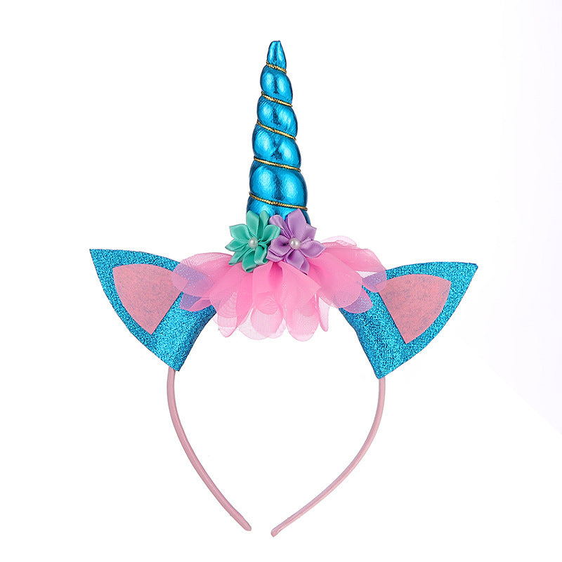 Unicorn Headband Halloween Child Headband Birthday Festival Party Baby Hair Accessories Headdress Unicorn Party