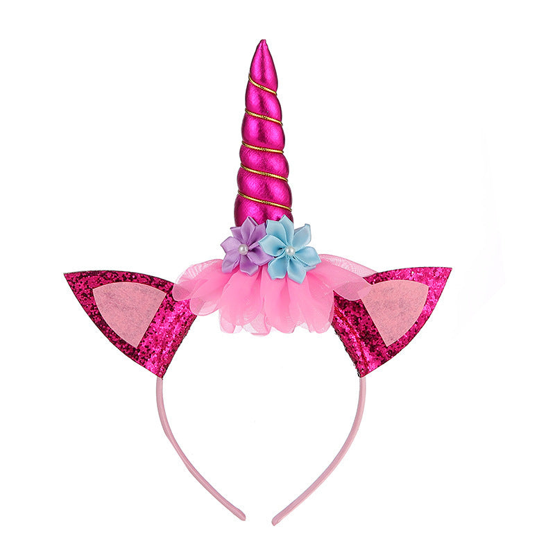 Unicorn Headband Halloween Child Headband Birthday Festival Party Baby Hair Accessories Headdress Unicorn Party