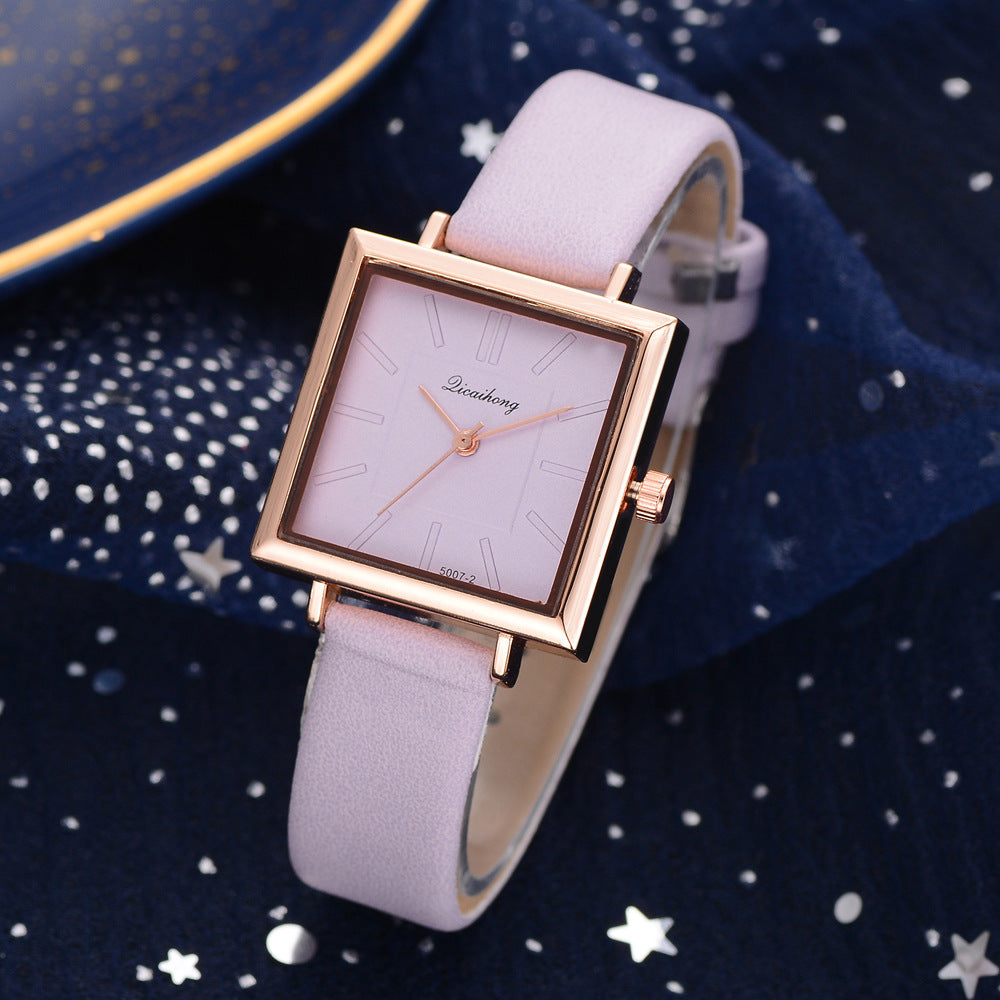 Top Brand Square Women Bracelet Watch Contracted Leather Crystal WristWatches Women Dress Ladies Quartz Clock