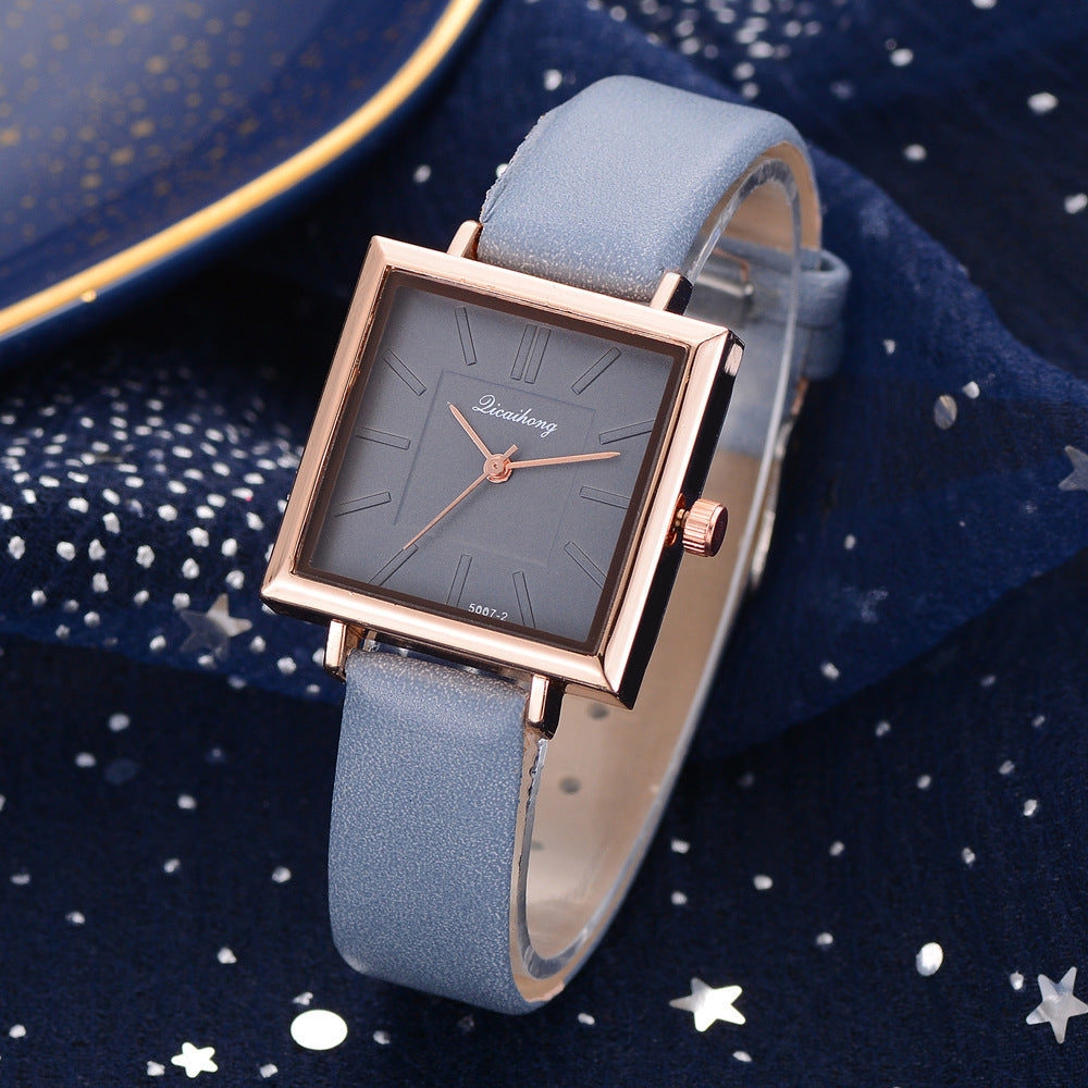 Top Brand Square Women Bracelet Watch Contracted Leather Crystal WristWatches Women Dress Ladies Quartz Clock