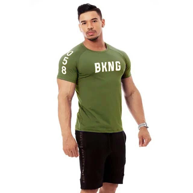 European and American Slim Men's Running Round Neck Short Sleeve