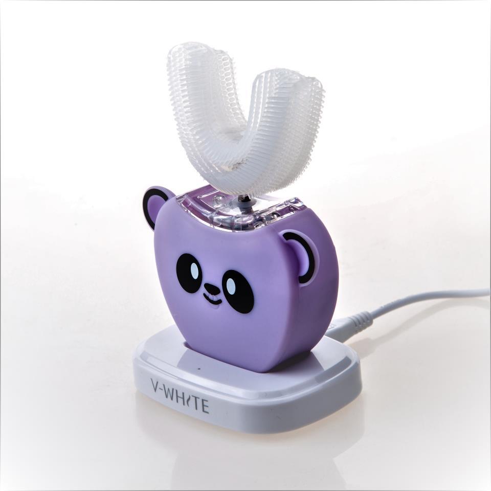V-white new children's automatic toothbrush 3-6-8-16 years old high frequency vibration sonic electric U-shaped toothbrush