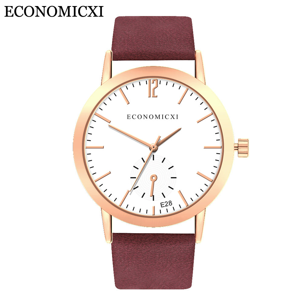 Fashionable sport leather watch strap ladies quartz watch