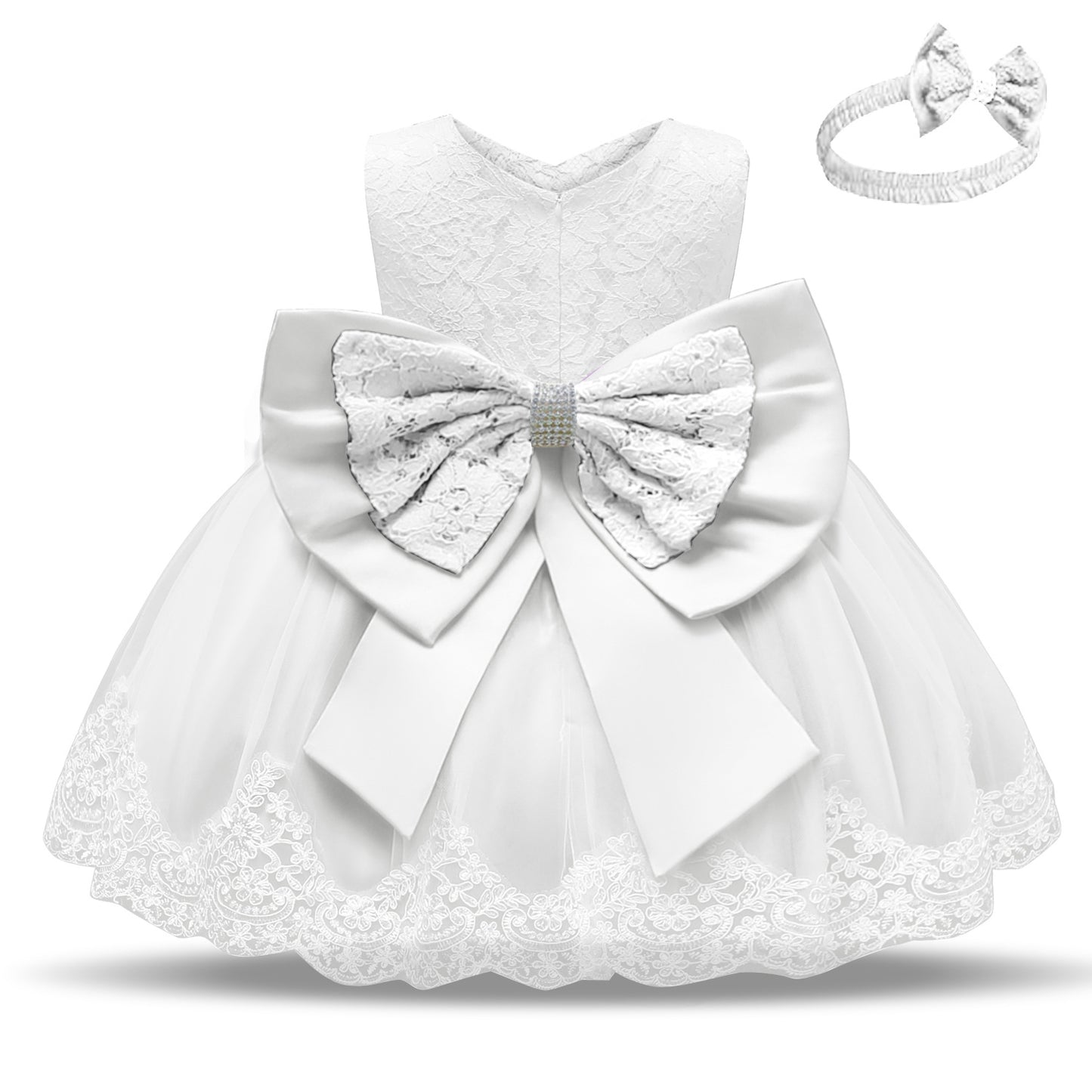 Baby One Year Old Dress Bow Tutu Skirt Baby Toddler Lace Dress