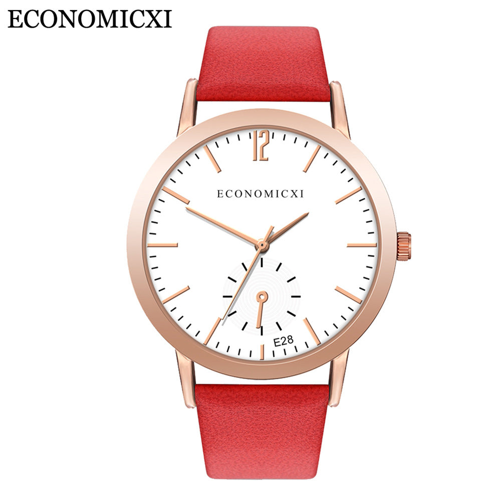 Fashionable sport leather watch strap ladies quartz watch