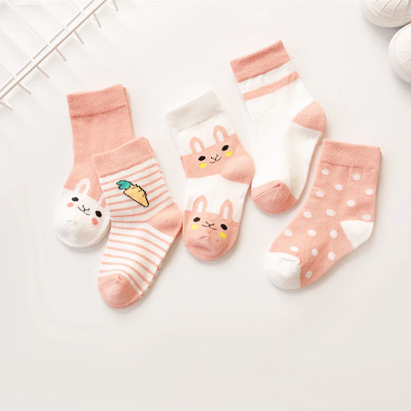 Boys and girls baby cotton socks baby socks newborn cute cartoon medium tube children's socks