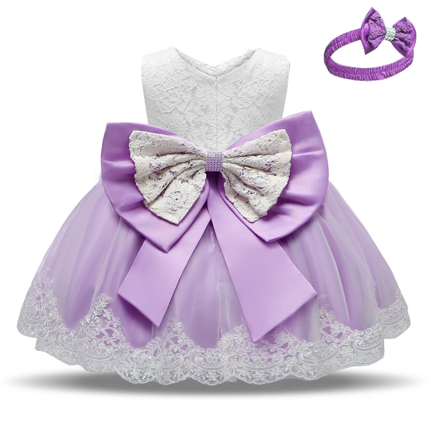 Baby One Year Old Dress Bow Tutu Skirt Baby Toddler Lace Dress