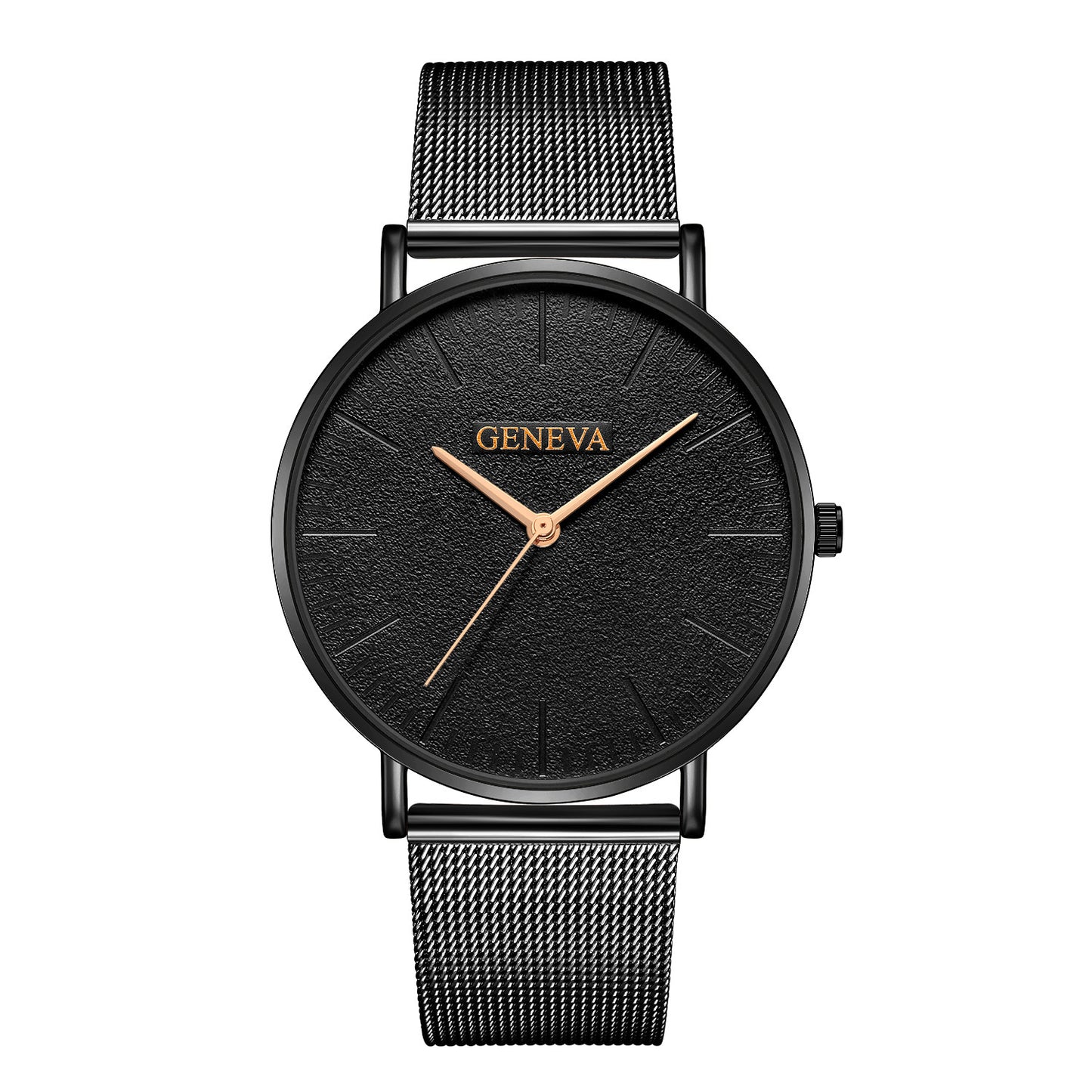 Style Simple Men's Alloy Mesh Band Watch Hot Selling Geneva Classic Business Men's Watch