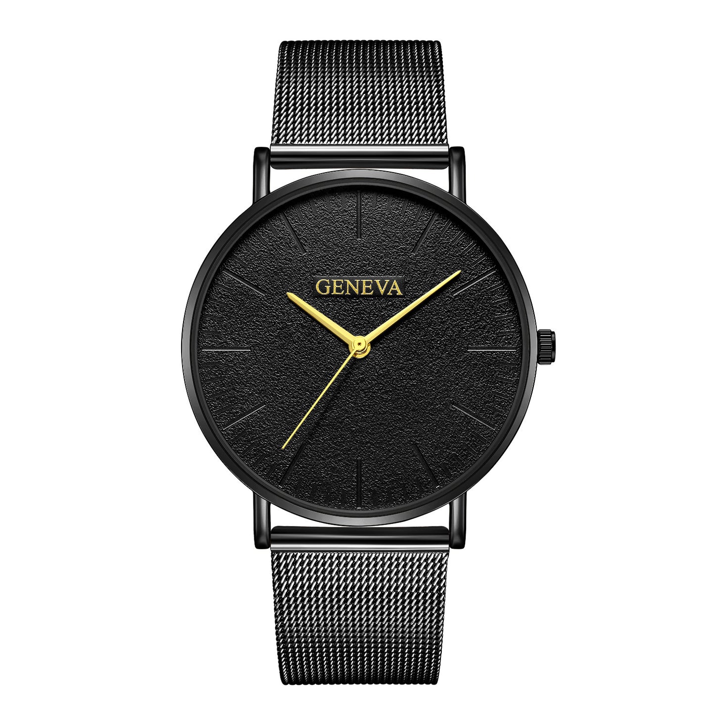 Style Simple Men's Alloy Mesh Band Watch Hot Selling Geneva Classic Business Men's Watch