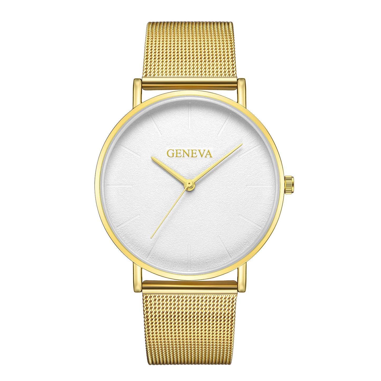 Style Simple Men's Alloy Mesh Band Watch Hot Selling Geneva Classic Business Men's Watch