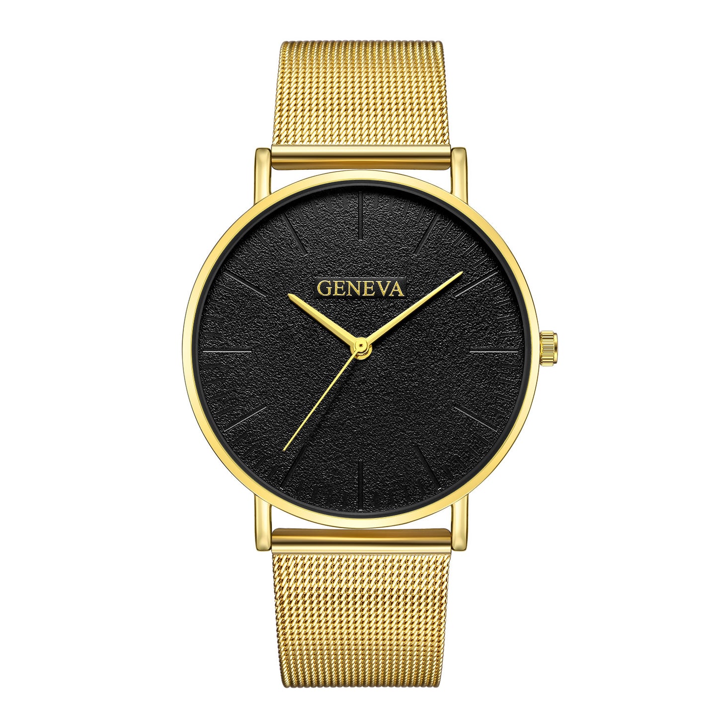 Style Simple Men's Alloy Mesh Band Watch Hot Selling Geneva Classic Business Men's Watch