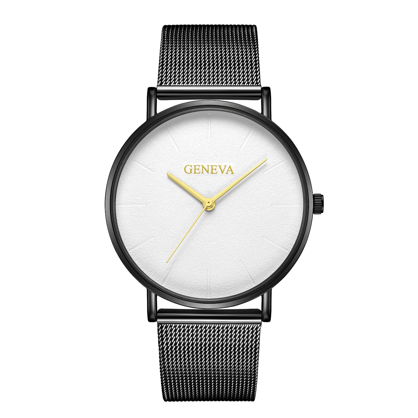 Style Simple Men's Alloy Mesh Band Watch Hot Selling Geneva Classic Business Men's Watch