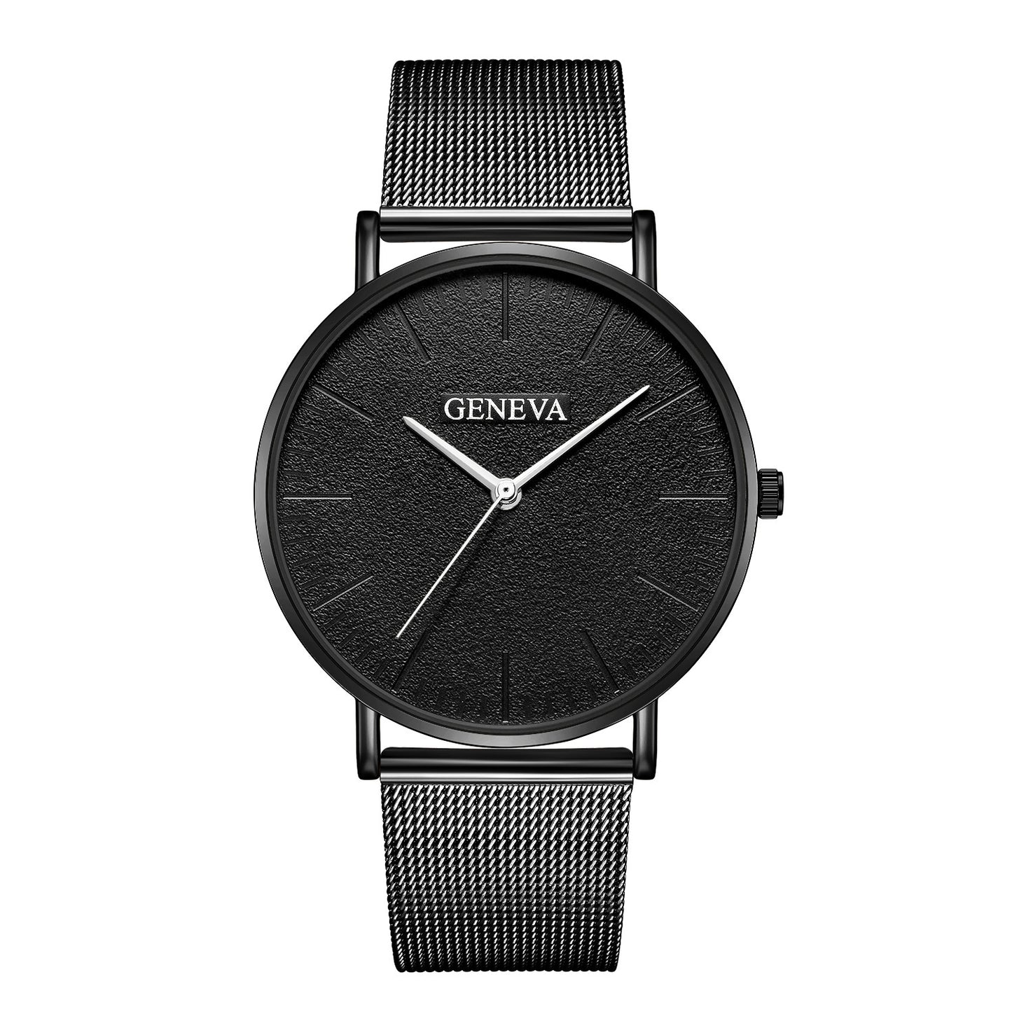 Style Simple Men's Alloy Mesh Band Watch Hot Selling Geneva Classic Business Men's Watch