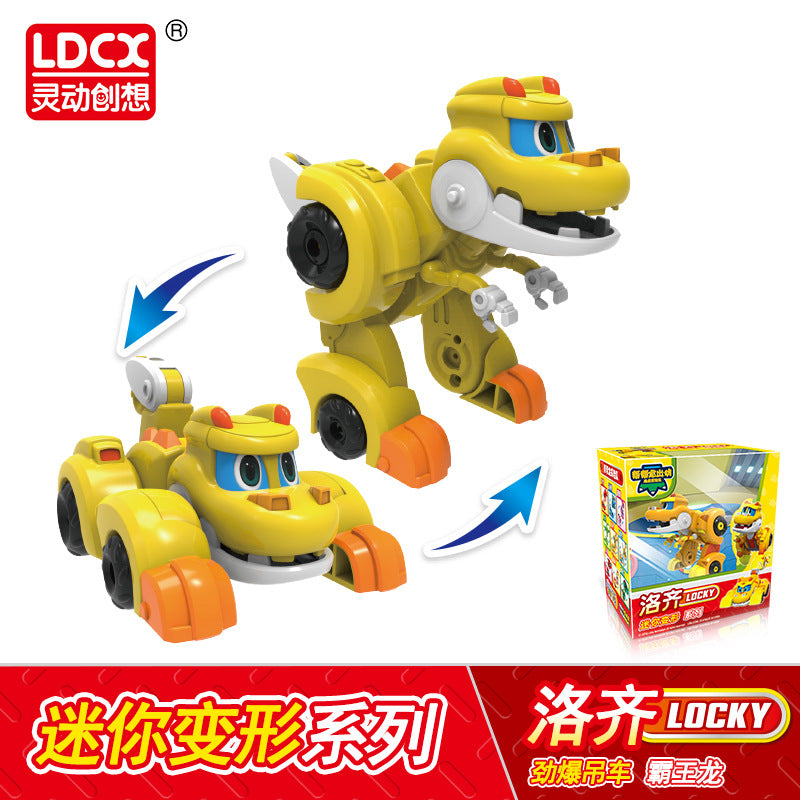 Help the dragon dispatch children's dinosaur deformed toy boy expedition team