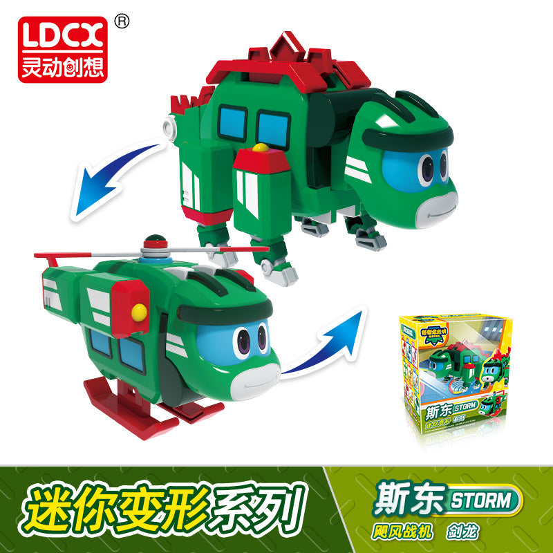 Help the dragon dispatch children's dinosaur deformed toy boy expedition team