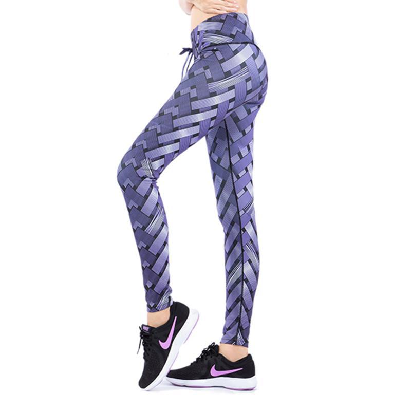 Models trousers braided print slim yoga yoga pants bottoming pencil pants female