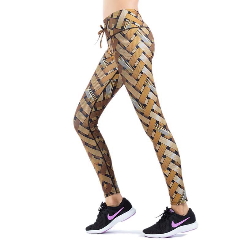 Models trousers braided print slim yoga yoga pants bottoming pencil pants female