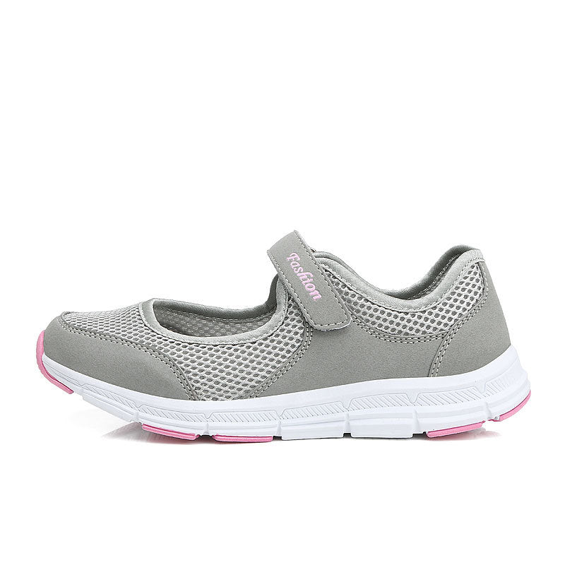 European and American breathable soft bottom flat shoes ladies single shoes walking shoes