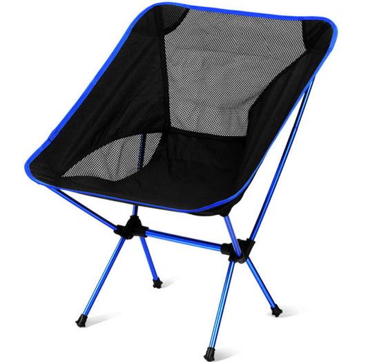 Outdoor folding chair portable ultra light moon chair aviation aluminum alloy fishing stool aluminum backrest chair