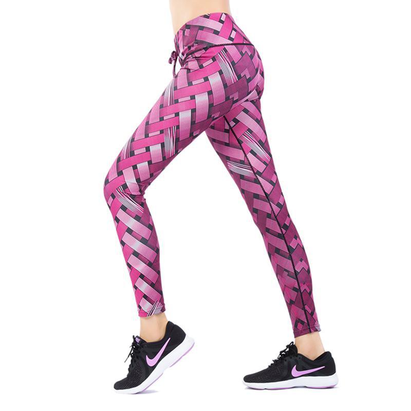 Models trousers braided print slim yoga yoga pants bottoming pencil pants female