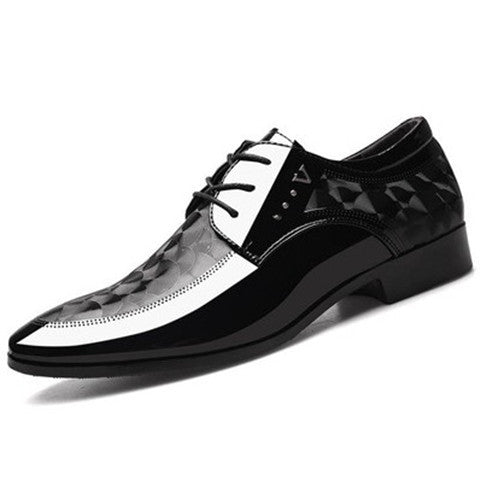 Men's pointed-toe shiny leather shoes,business dress shoes, wedding shoes