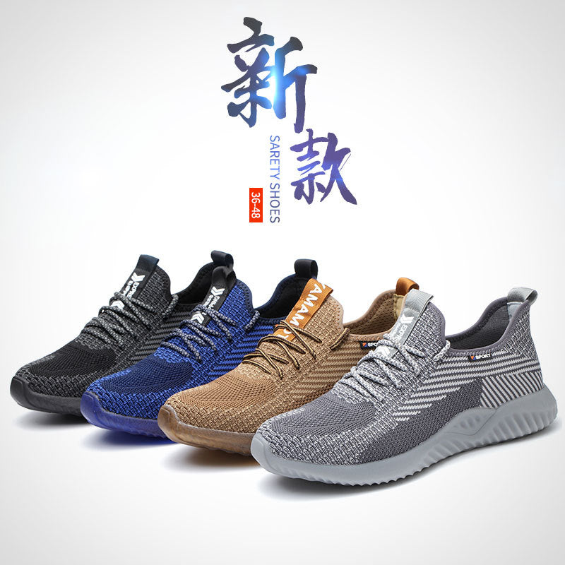 Anti-smashing anti-piercing work shoes light non-slip breathable hiking shoes