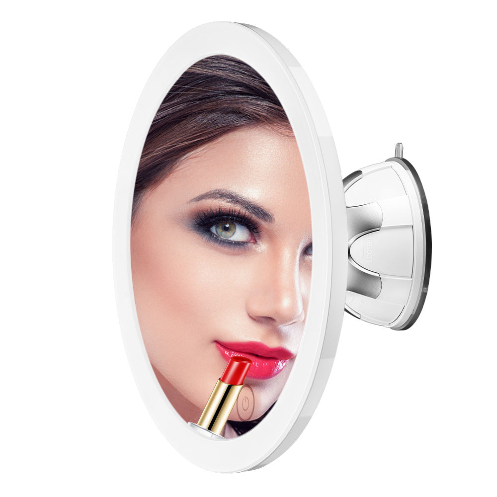 Bathroom mirror 10 times magnification wall-mounted ins mirror dressing led with light portable bathroom vanity mirror