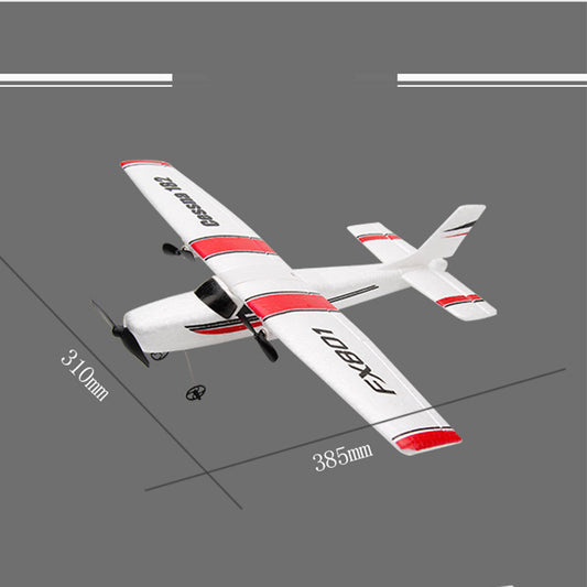 2.4G two-way remote control glider FX801 foam glider assembled fighter fixed-wing aircraft model toy model