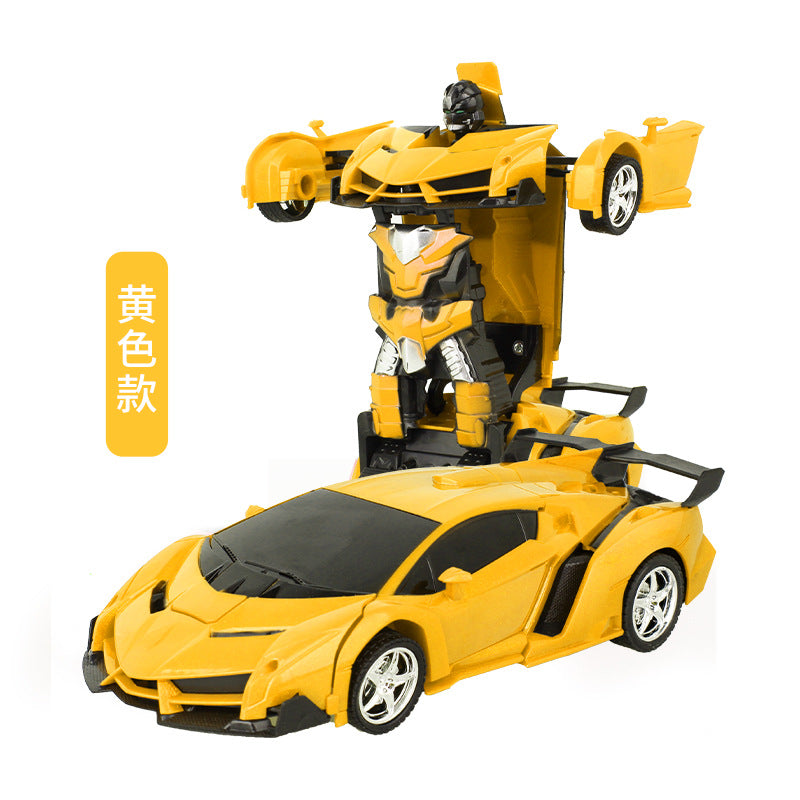 Children's four-way wireless remote control car Gesture-sensing deformation robot Remote-controlled car toy simulation model car