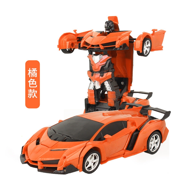 Children's four-way wireless remote control car Gesture-sensing deformation robot Remote-controlled car toy simulation model car