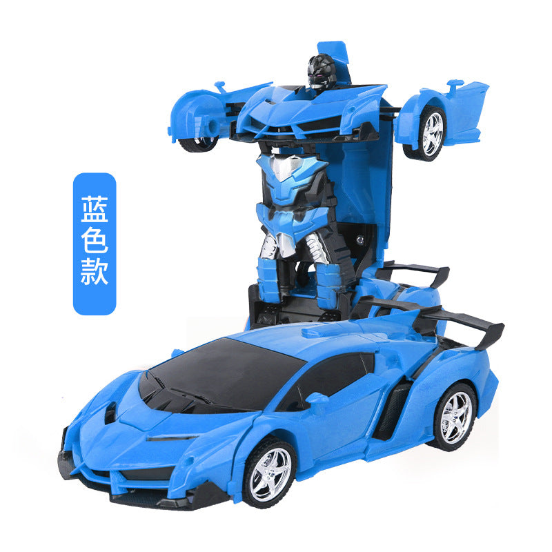 Children's four-way wireless remote control car Gesture-sensing deformation robot Remote-controlled car toy simulation model car