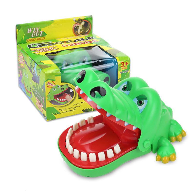 Large crocodile biting finger toy, tooth extraction game, biting hand crocodile