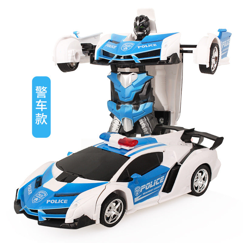 Children's four-way wireless remote control car Gesture-sensing deformation robot Remote-controlled car toy simulation model car