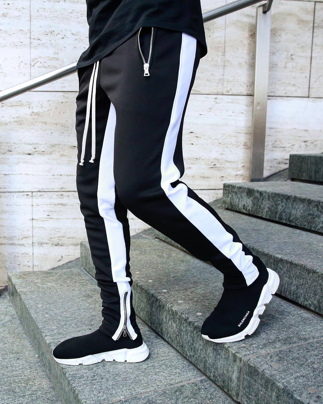 European and American men's beam feet pants  sports trousers men's casual pants