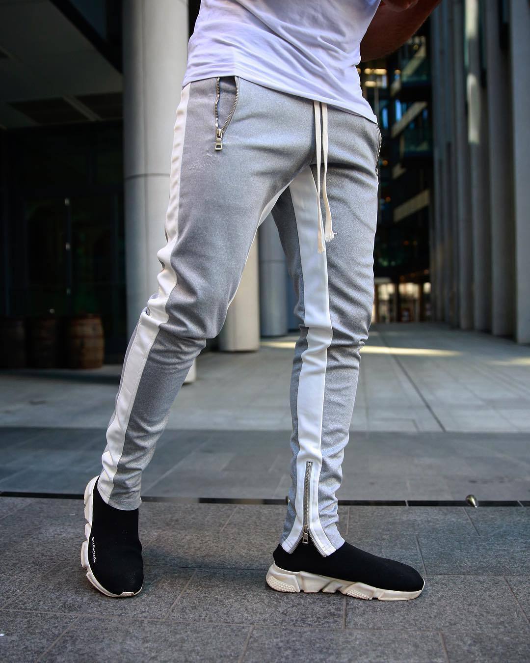 European and American men's beam feet pants  sports trousers men's casual pants