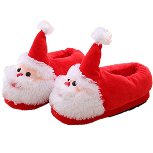 Cute Christmas slippers, cotton shoes, Santa Claus shoes, indoor home shoes, children's shoes, couples' warm shoes