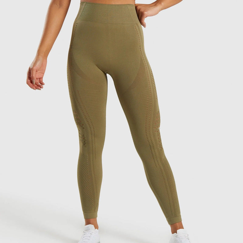 Cross-border hot style yoga suit fitness yoga clothes women's long-sleeved quick-drying tops running sports high-waist yoga pants