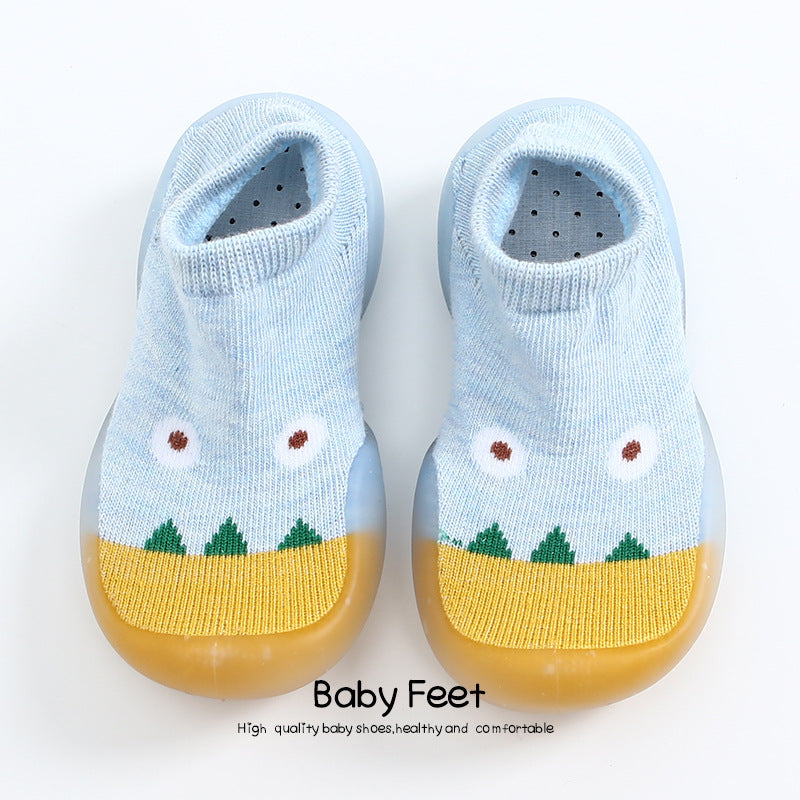 Children's shallow mouth soft-soled indoor shoes cartoon baby imitation drop heel toddler shoes breathable non-slip socks