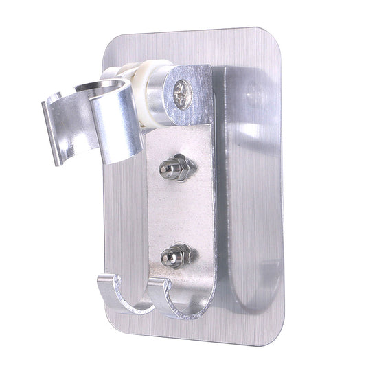 Punch-free shower bracket space aluminum shower base adjustable bathroom shower nozzle suction cup bracket fixing seat