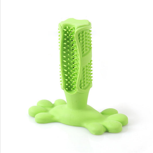 Pet dog toy toothbrush Teddy Golden Retriever decompression elastic rubber molar bite resistant pet toothbrush