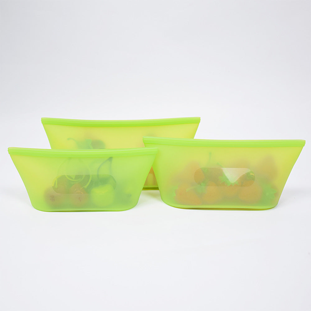 New silicone storage bag storage silicone storage bag refrigerator food bag silicone food bag 8-piece set