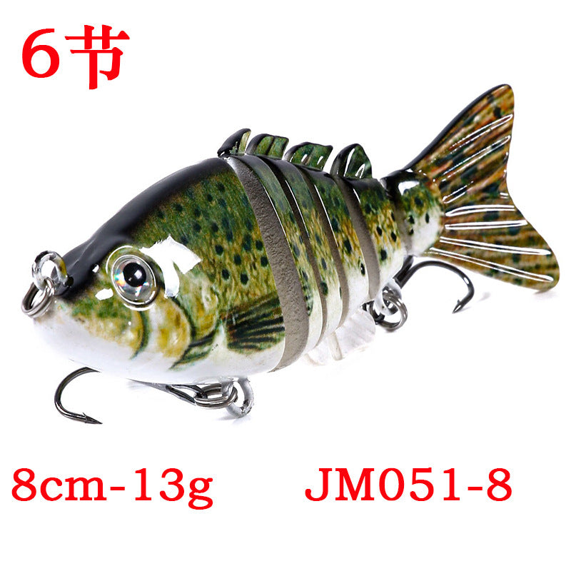 6-section bait new multi-color lure bait 10CM multi-section fish