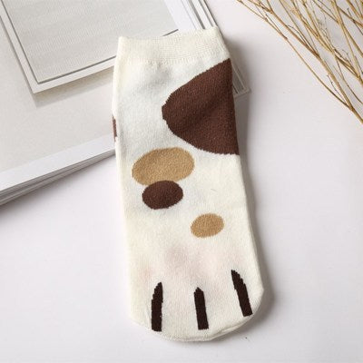 Cartoon cat claw boat socks cotton socks