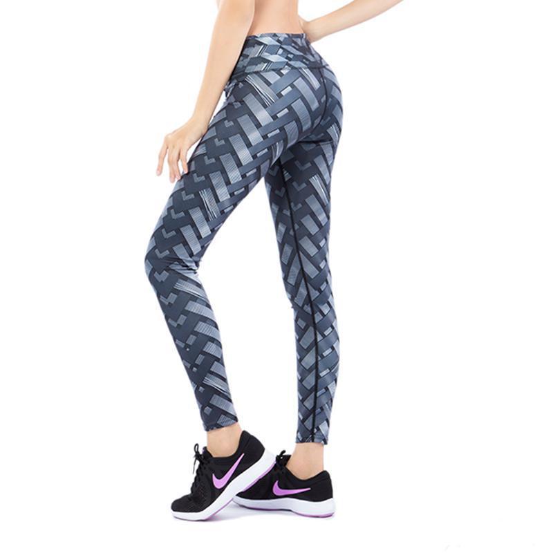 Models trousers braided print slim yoga yoga pants bottoming pencil pants female