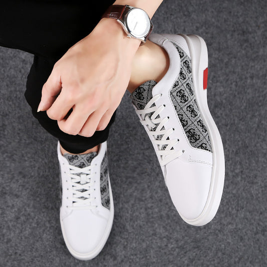 Men's new trend men's shoes casual shoes lace up British low-top board shoes cowhide trendy shoes