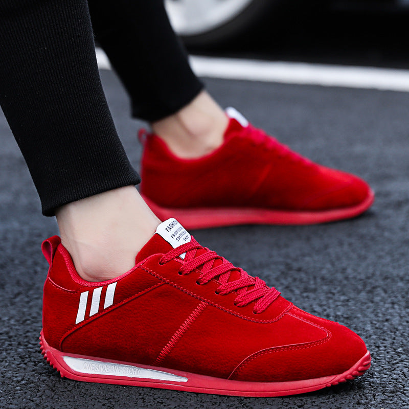 Men's Red Sports Shoes All-match Casual Lightweight Running Men's Shoes Red Shoes