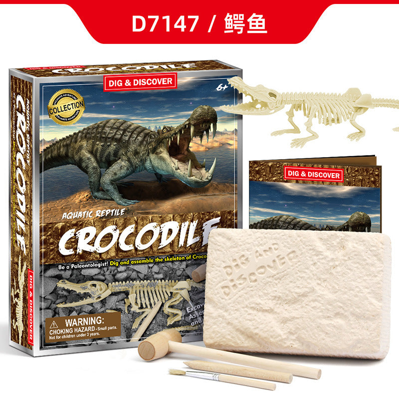 New DIY archaeological excavation Jurassic animal model skeleton simulation dinosaur toy puzzle assembly