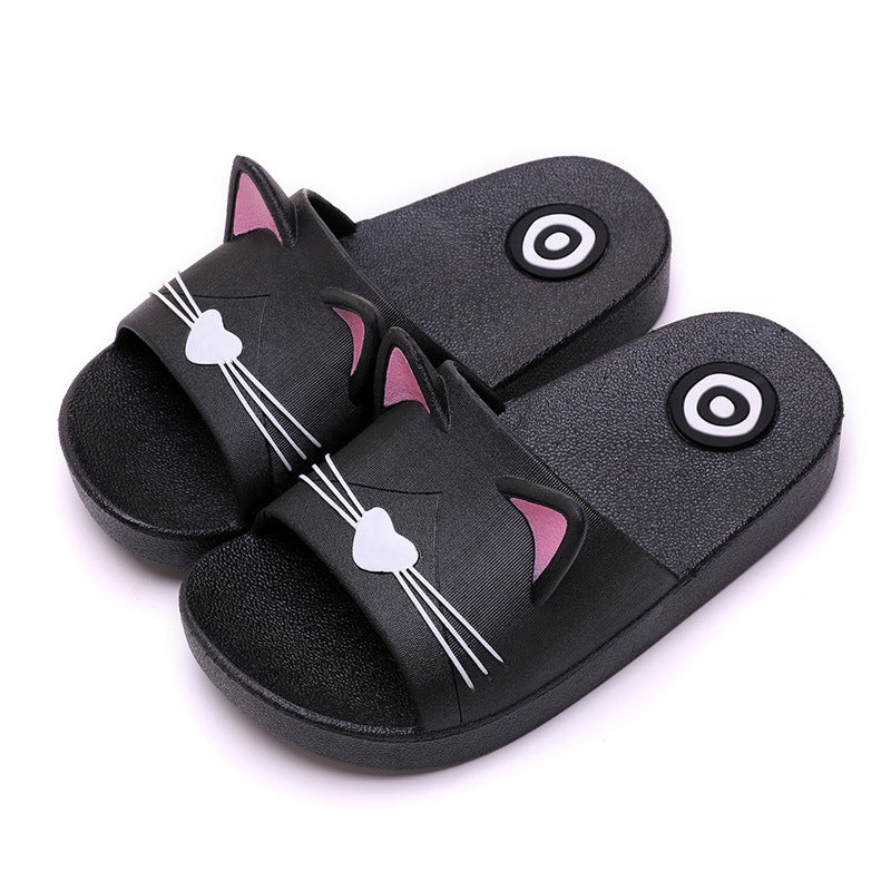 Cute sandals and slippers for women's summer children's non-slip indoor bathroom couples soft bottom household slippers