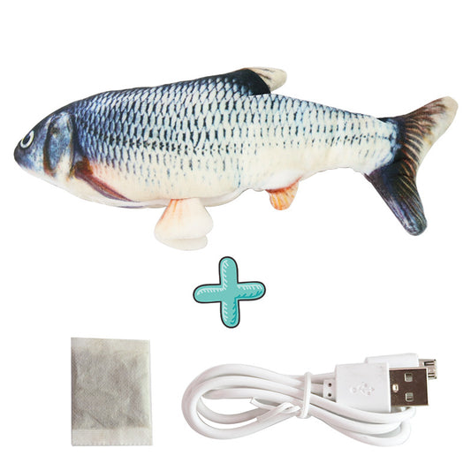 Pet supplies explosive electric simulation fish will beating cat toys automatically tease cat toys to send catnip